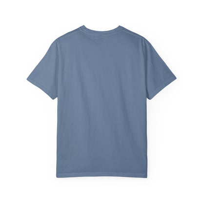 Unisex Garment-Dyed T-shirt - Journey of Heart - Train Tracks Coming out from Heart