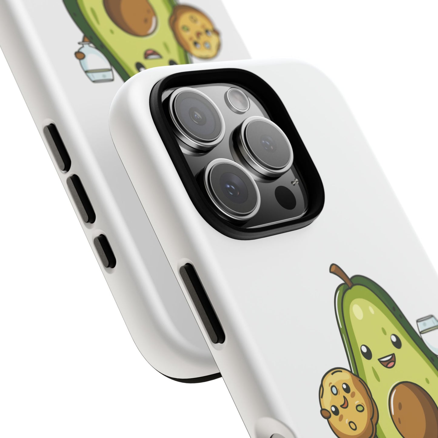 Tough Cases with Cute avocado cartoon character for iPhone, Samsung, and Google case