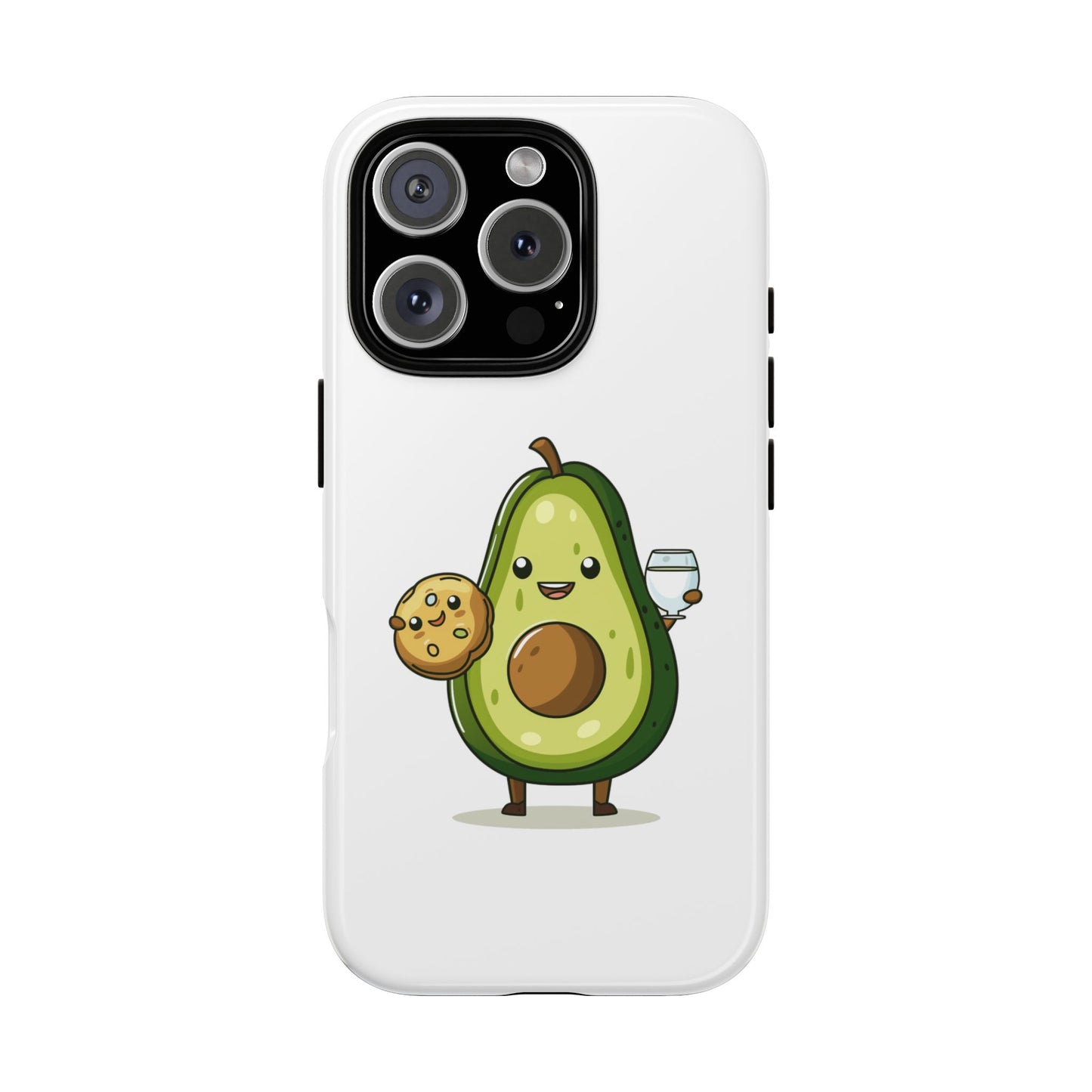Tough Cases with Cute avocado cartoon character for iPhone, Samsung, and Google case