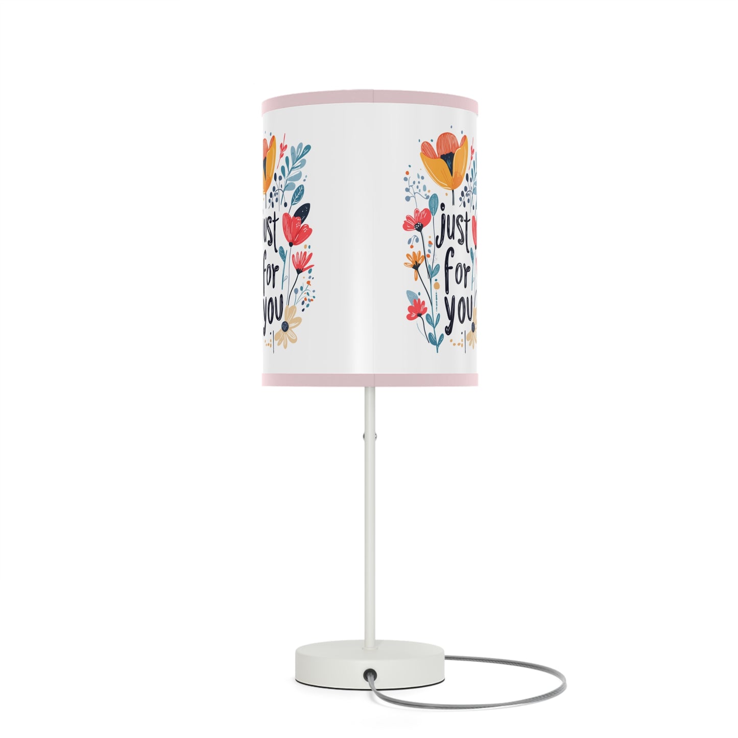 Floral Table Lamp - "Just For You" Design - Gift - Lamp on a Stand, US|CA plug - Table Lamps
