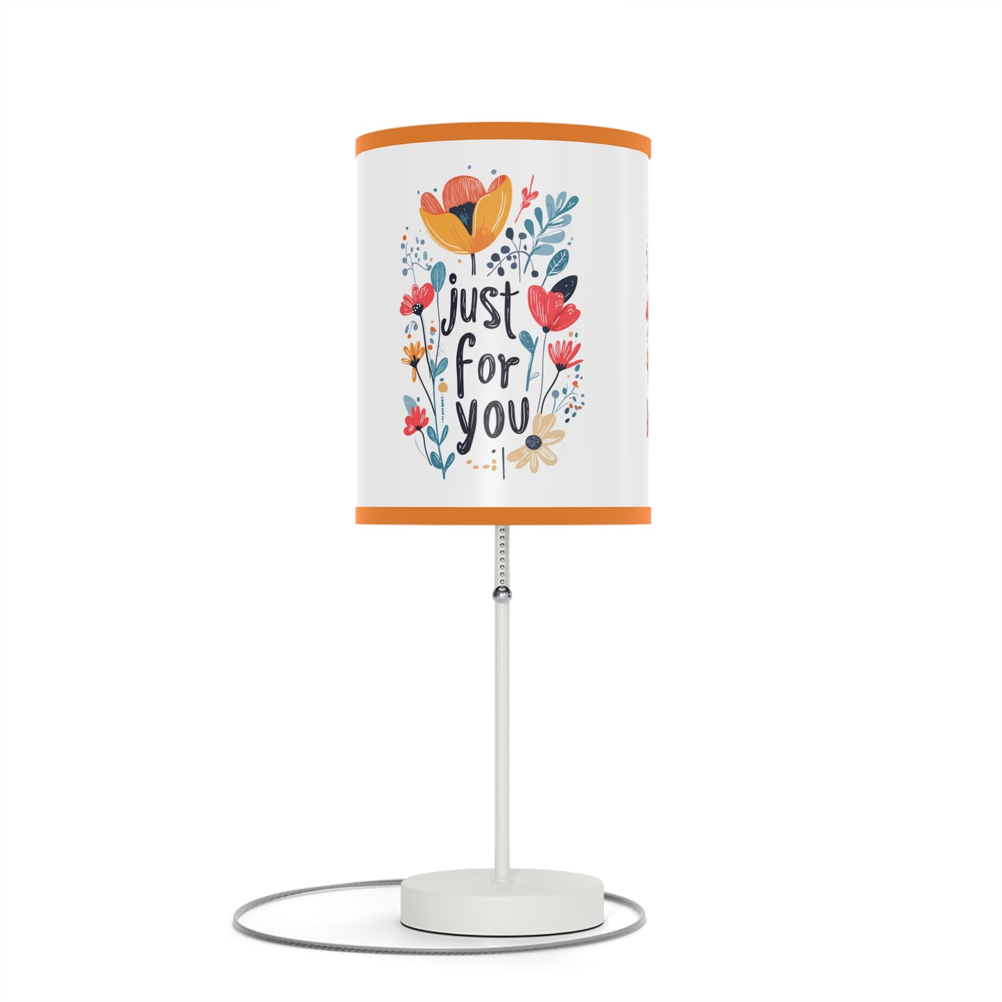 Floral Table Lamp - "Just For You" Design - Gift - Lamp on a Stand, US|CA plug - Table Lamps