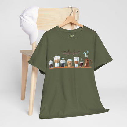 Coffee Cups T-shirt - Unisex Heavy Cotton Tee