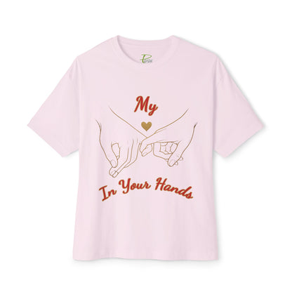 Unisex Oversized Boxy Tee - 'Love Connection' Graphic T-Shirt