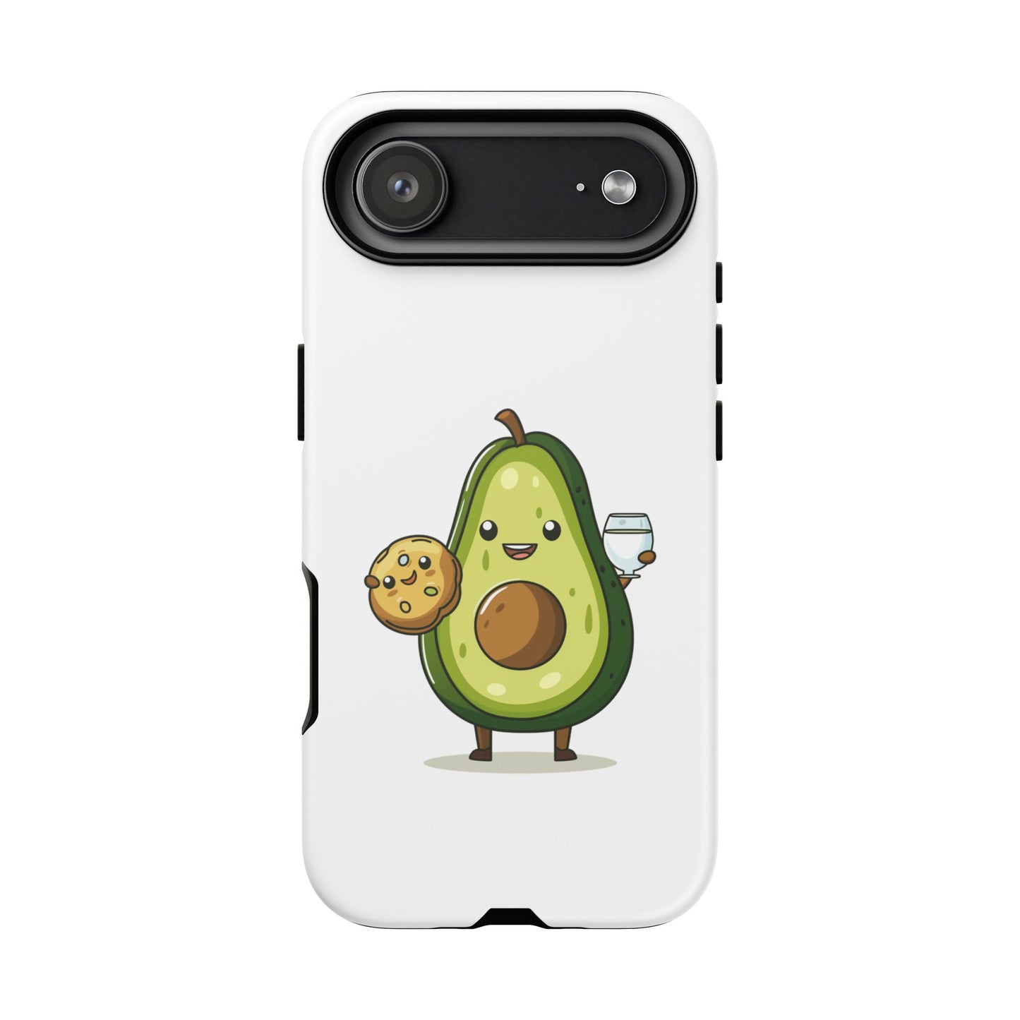 Tough Cases with Cute avocado cartoon character for iPhone, Samsung, and Google case