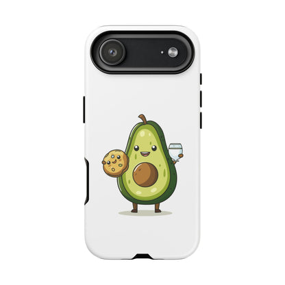 Tough Cases with Cute avocado cartoon character for iPhone, Samsung, and Google case