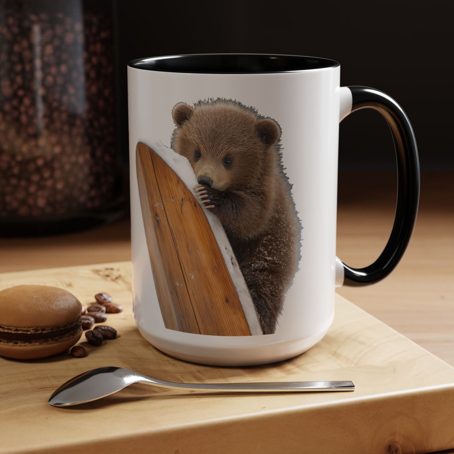 Bear Accent Watercolor Coffee Mug, (11oz, 15oz)
