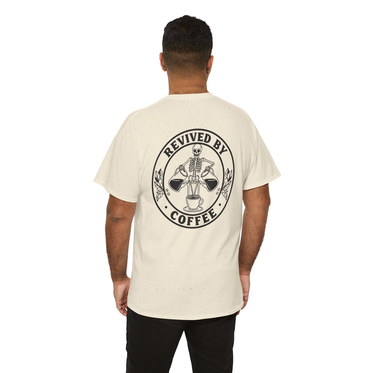 Revived by Coffee Unisex Heavy Cotton Tee - Perfect for Coffee Lovers