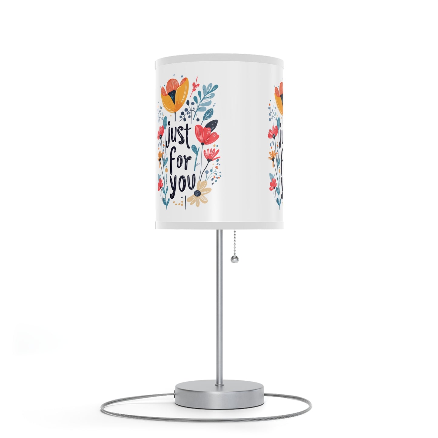 Floral Table Lamp - "Just For You" Design - Gift - Lamp on a Stand, US|CA plug - Table Lamps