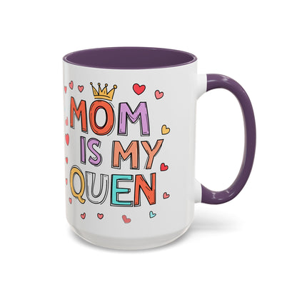 Queen Mom Accent Coffee Mug - Perfect Gift for Mother's Day - Birthday Gift