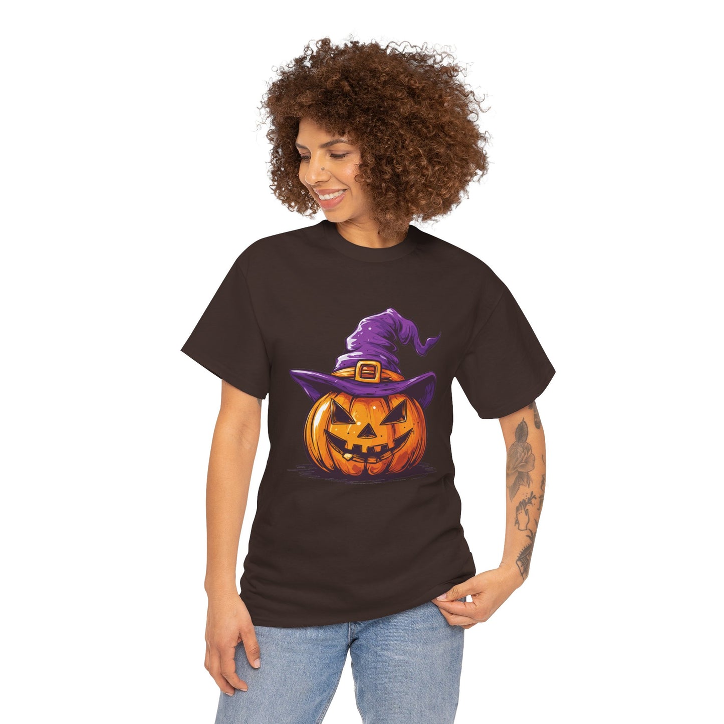 Pumpkin T-shirt - Halloween Tee - Unisex Heavy Cotton Tee - Spooky t-shirt