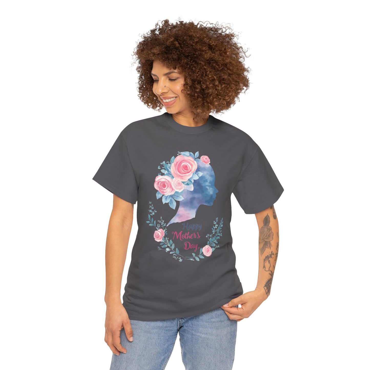 Floral Mother’s Day Heavy Cotton Tee - Gift for Mom