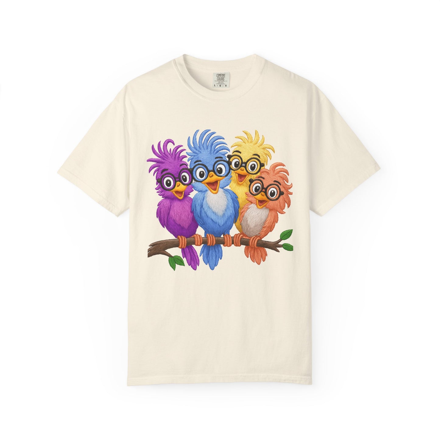 Colorful Bird Friends Women's T-Shirt - Fun & Playful Graphic Tee