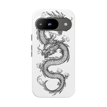 Dragons Phone Cases - Black Ink Tattoo Design of Dragons Tough Cases
