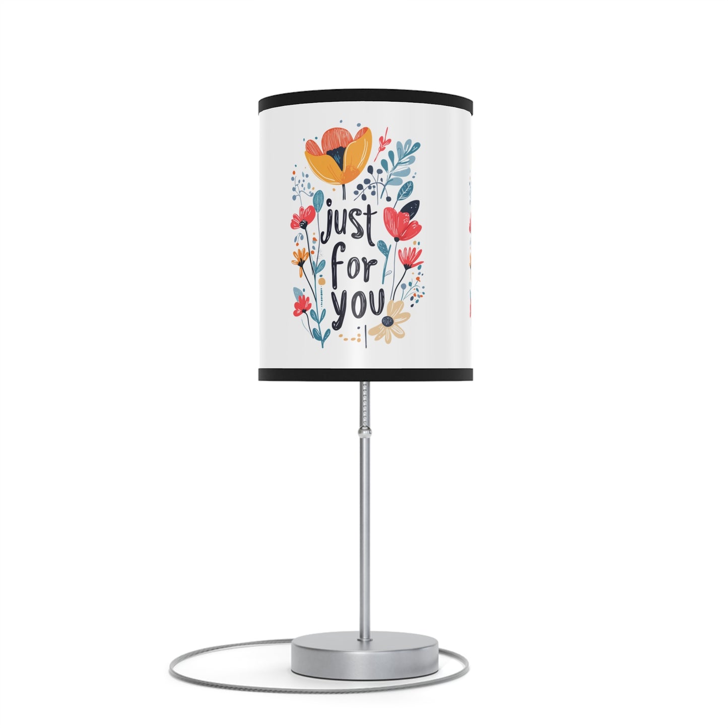Floral Table Lamp - "Just For You" Design - Gift - Lamp on a Stand, US|CA plug - Table Lamps