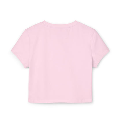 Floral Dreamscape Women Baby Tee - Artistic Short-Sleeve Top for Nature Lovers