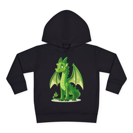 Toddler Pullover Fleece Hoodie - Cute Cartoon Dragon Design Hoodie