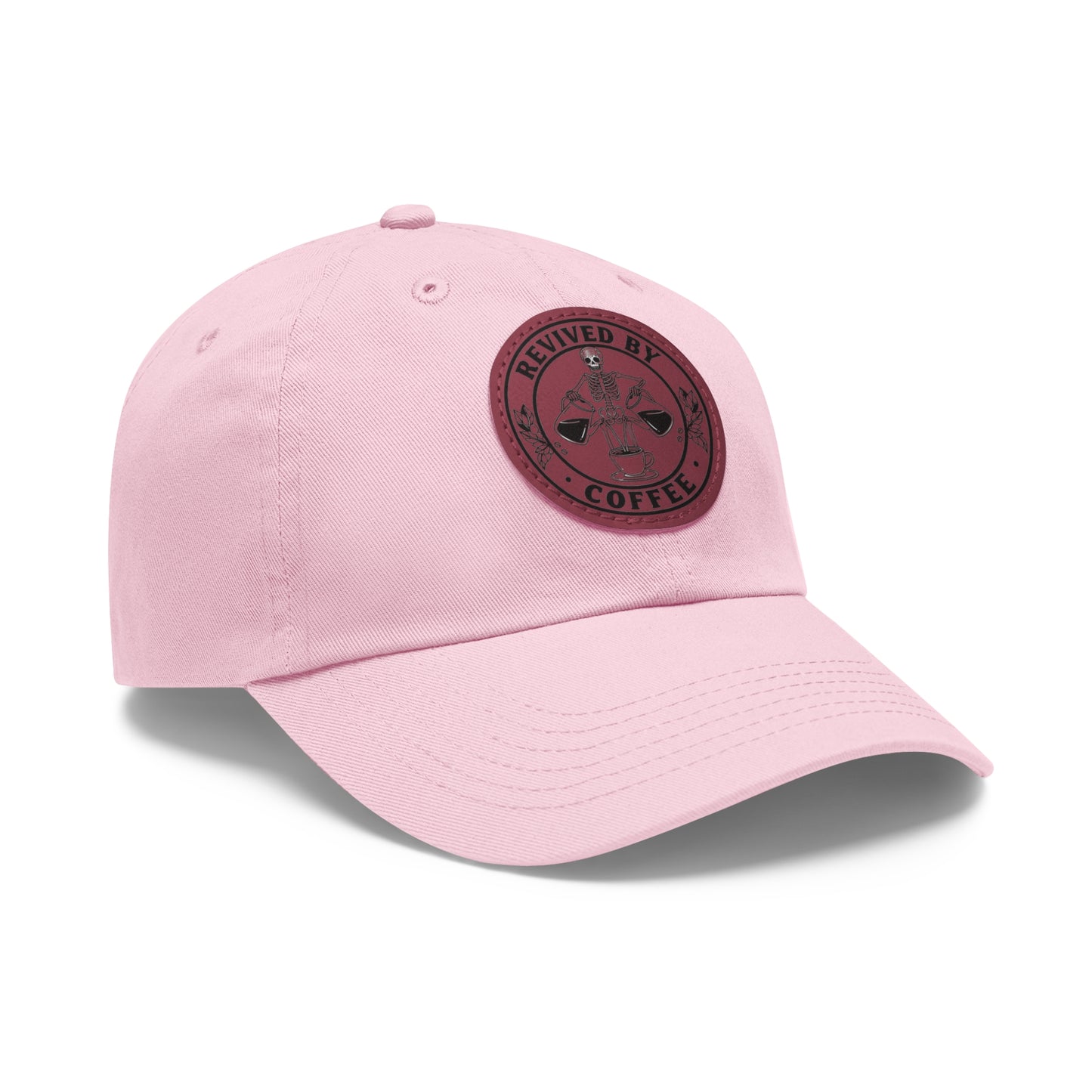 Revived by Coffee Dad Hat with Leather Patch - Perfect Gift for Coffee Lovers