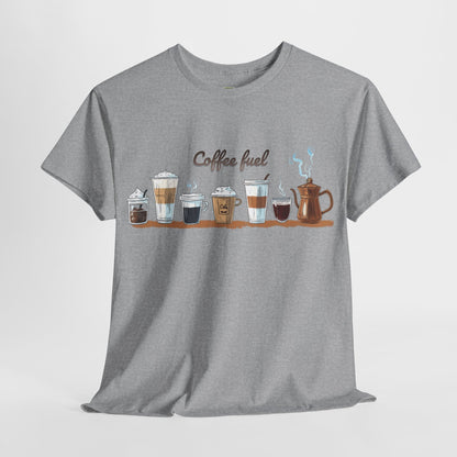 Coffee Cups T-shirt - Unisex Heavy Cotton Tee