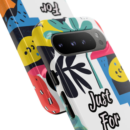 Colorful Phone Case with "Just For You" Design - Fun Gift, Unique Phone Accessory, Vibrant Design, Custom Gift Idea, Personal Touch