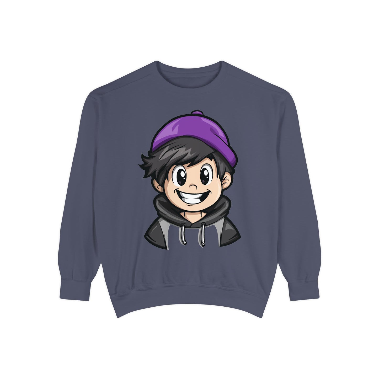 Men's Garment-Dyed Sweatshirt - Happy Vibes