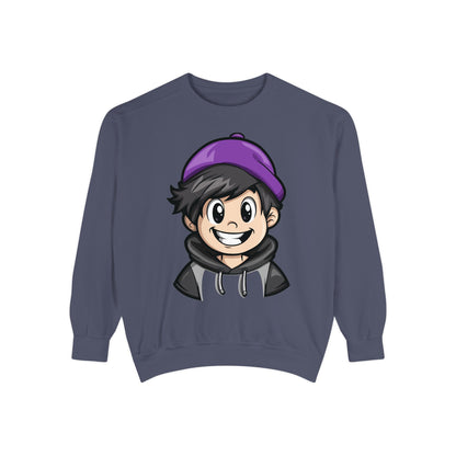 Men's Garment-Dyed Sweatshirt - Happy Vibes