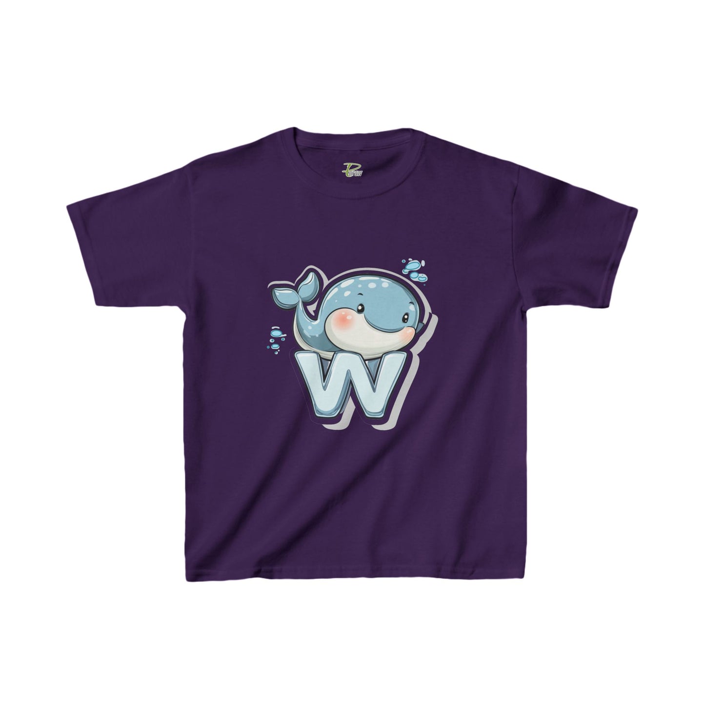 Youth Heavy Cotton™ Tee - Unisex Cute Cartoon Whale Design T-Shirt
