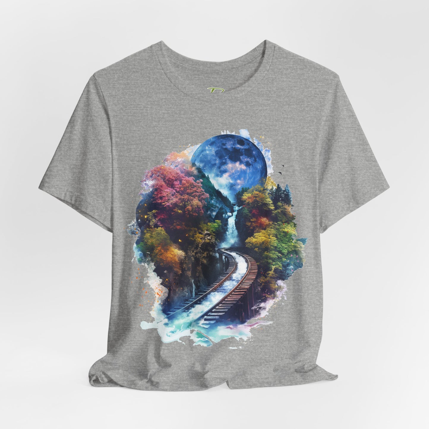 Classic and Unisex T-Shirt with 3D Watercolor design - Lightweight Fabric Tee