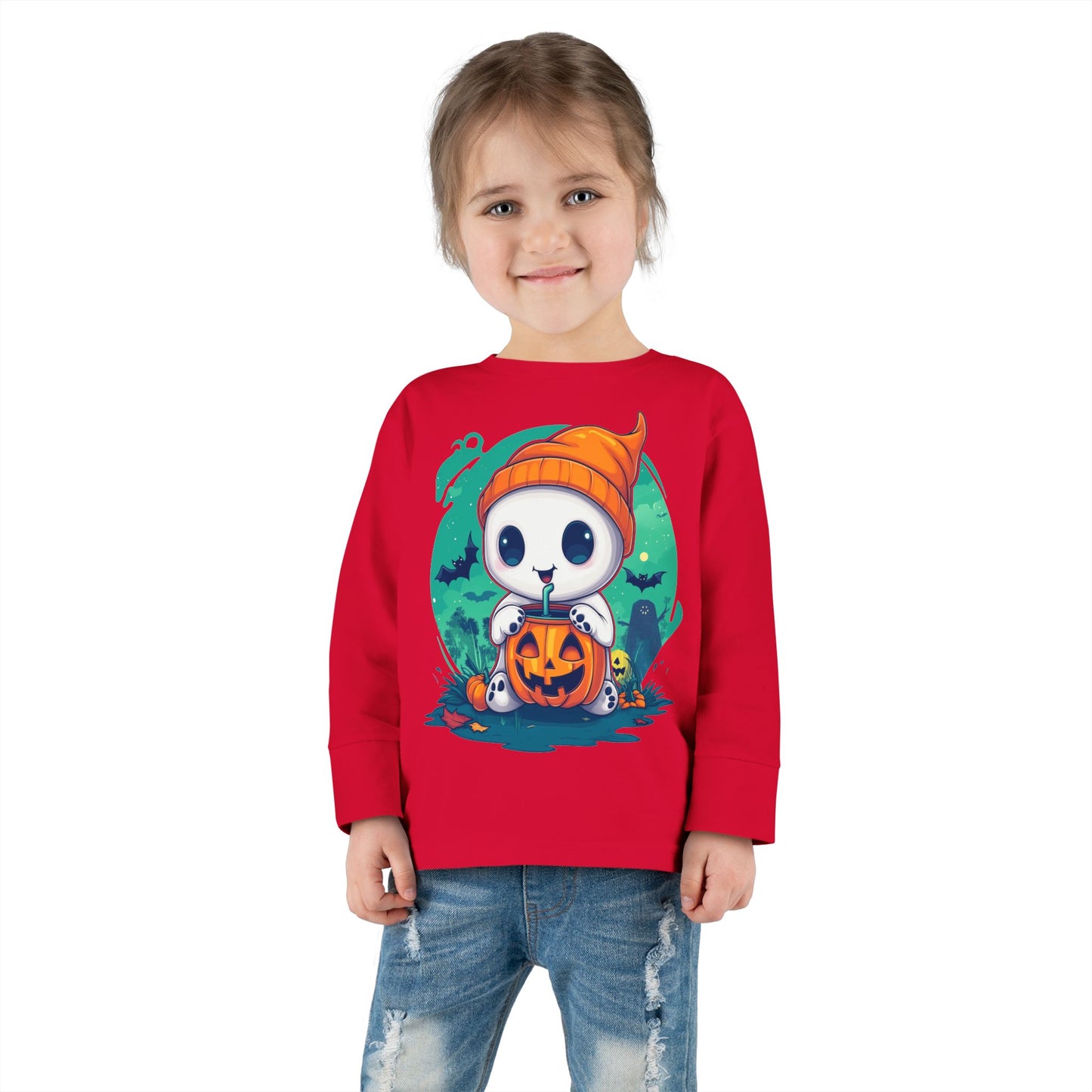 Toddler Long Sleeve Tee - Cute Halloween Design - Soft & Cozy Toddler Shirt