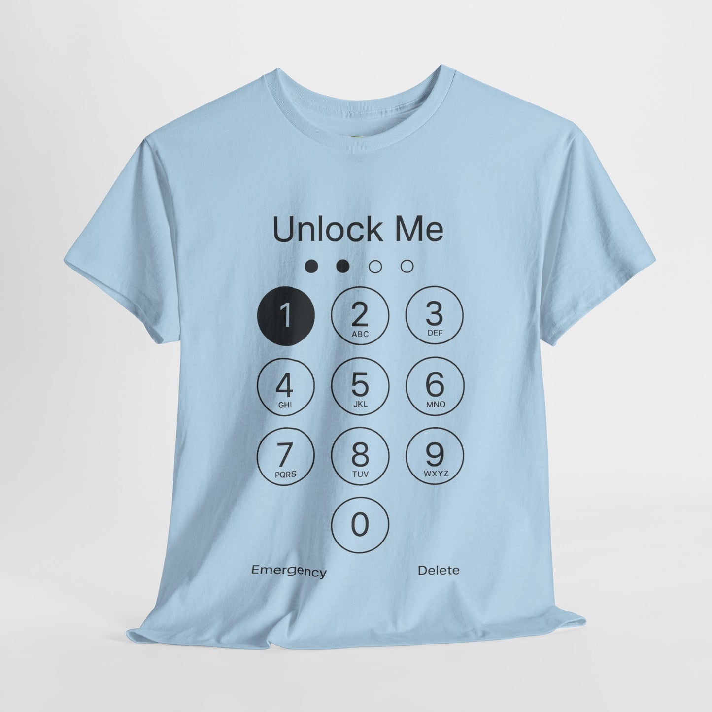 Unlock Me Graphic Tee, Funny T-Shirt for Tech Lovers, Casual Wear, Gift for Birthdays, Tech-themed Apparel, Unisex Heavy Cotton Tee
