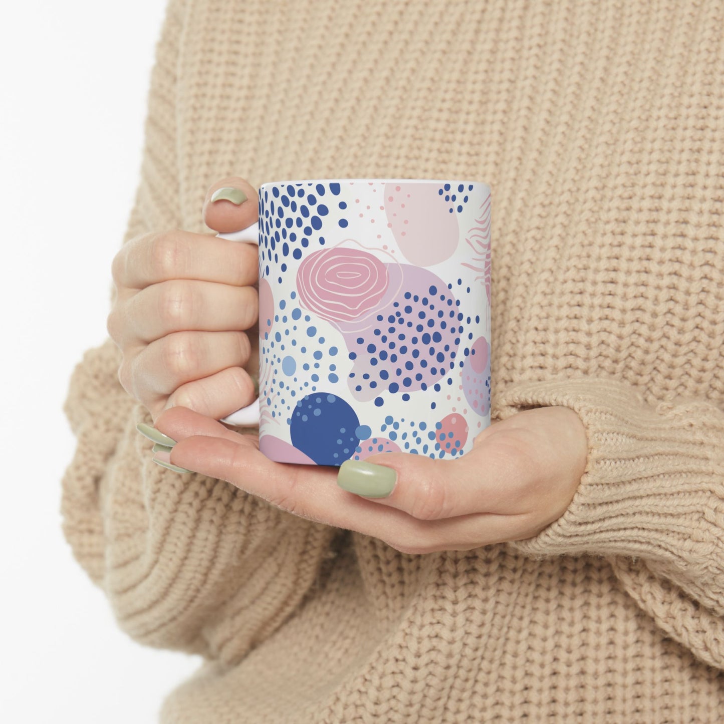 Geometric Shapes Ceramic Mug - (11oz, 15oz)