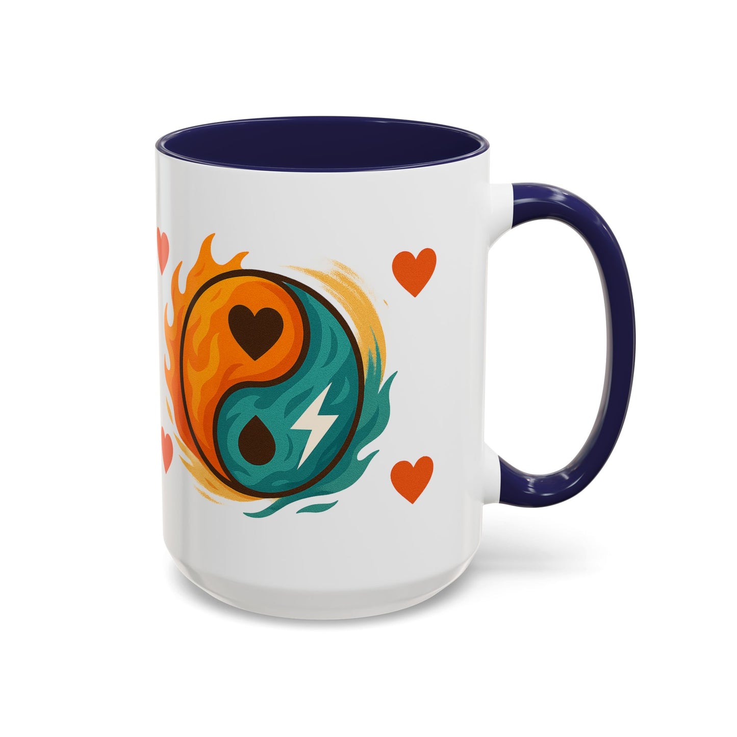 Bold Yin Yang Accent Coffee Mug – 11oz & 15oz – Perfect for Coffee Lovers