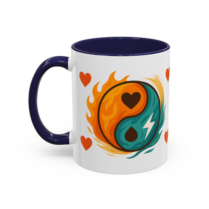 Bold Yin Yang Accent Coffee Mug – 11oz & 15oz – Perfect for Coffee Lovers