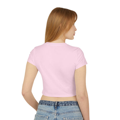Floral Dreamscape Women Baby Tee - Artistic Short-Sleeve Top for Nature Lovers