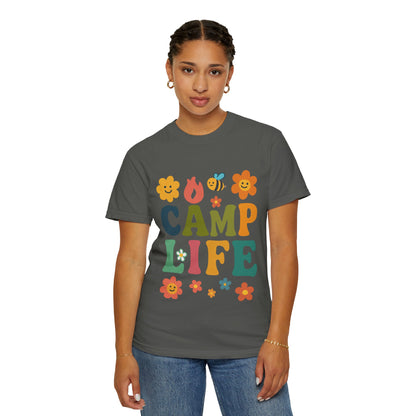 Camp Life Unisex Garment-Dyed T-Shirt - Fun and Colorful Outdoor Vibes