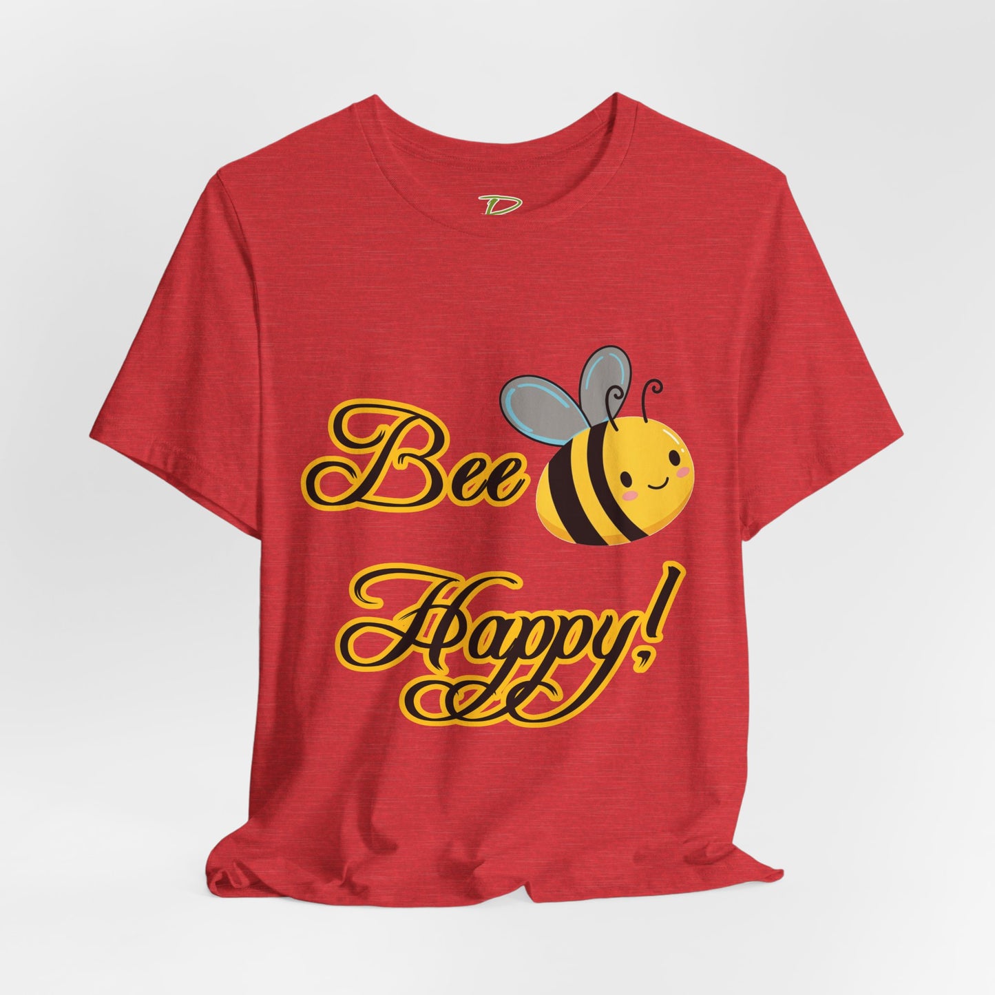 Bee Happy Unisex Jersey Tee - Cheerful Graphic T-Shirt for Positive Vibes