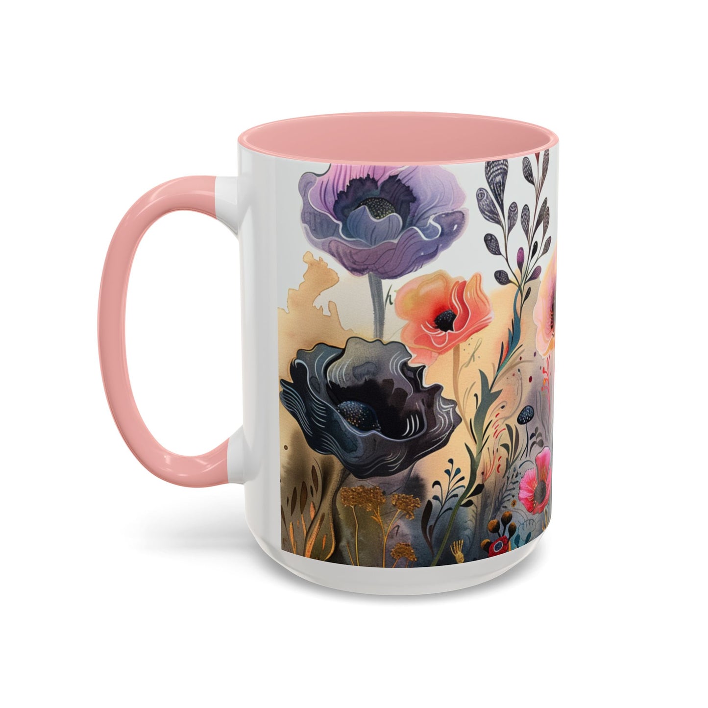 Accent Watercolor Coffee Mug, (11, 15oz)