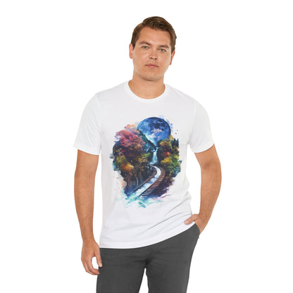 Classic and Unisex T-Shirt with 3D Watercolor design - Lightweight Fabric Tee