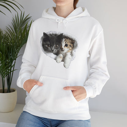 Cute Cat Design for Cat Lovers - Unisex Heavy Blend™ Hooded Sweatshirt - Cat Hoodies for Men and Women