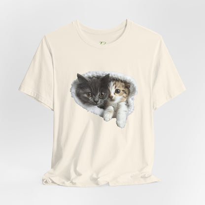 Cute Cats T-shirt for Cat Lovers - Lightweight Fabric Tee