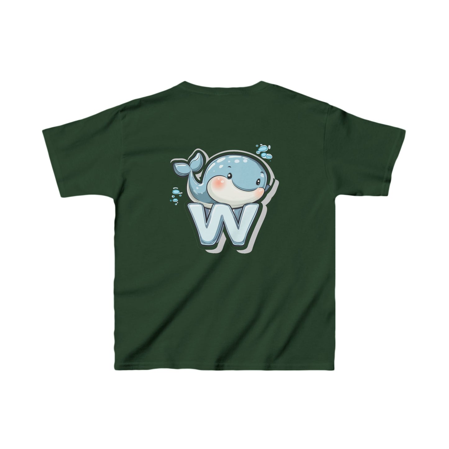 Youth Heavy Cotton™ Tee - Unisex Cute Cartoon Whale Design T-Shirt
