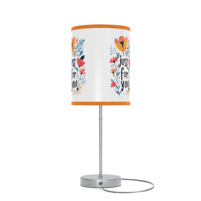 Floral Table Lamp - "Just For You" Design - Gift - Lamp on a Stand, US|CA plug - Table Lamps