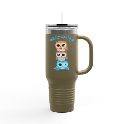 Cute Owl Insulated Travel Mug - 40oz, Perfect for Coffee Lovers