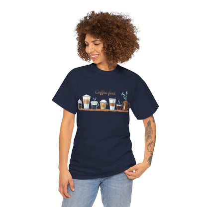 Coffee Cups T-shirt - Unisex Heavy Cotton Tee