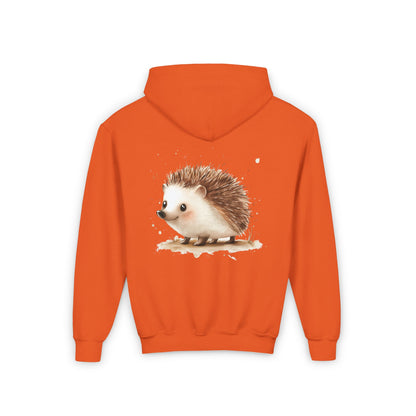 Youth Heavy Blend Hooded Sweatshirt - Cute Hedgehog Design Hooded Sweatshirt
