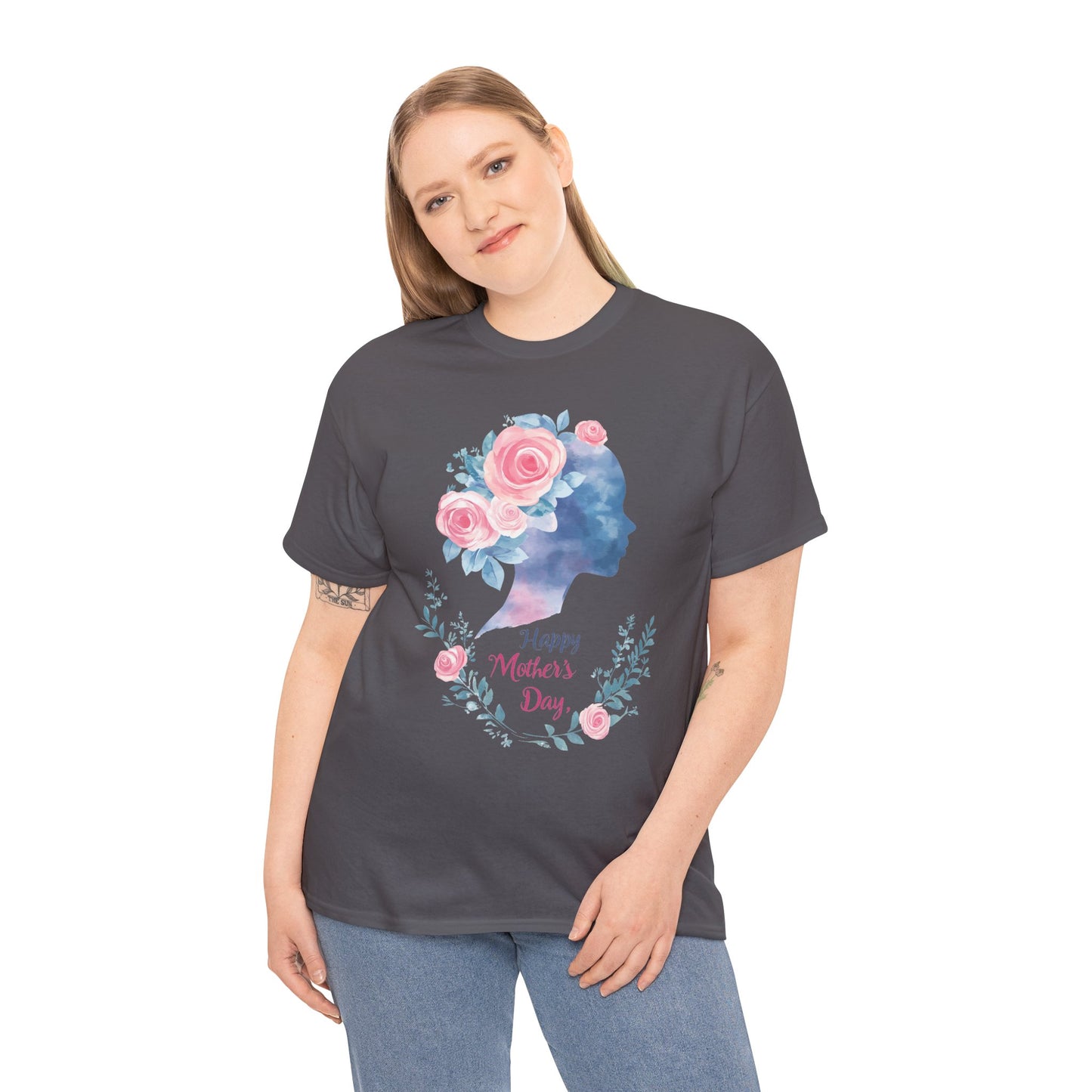 Floral Mother’s Day Heavy Cotton Tee - Gift for Mom
