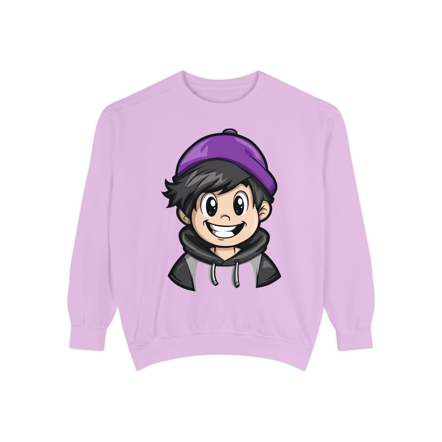 Men's Garment-Dyed Sweatshirt - Happy Vibes