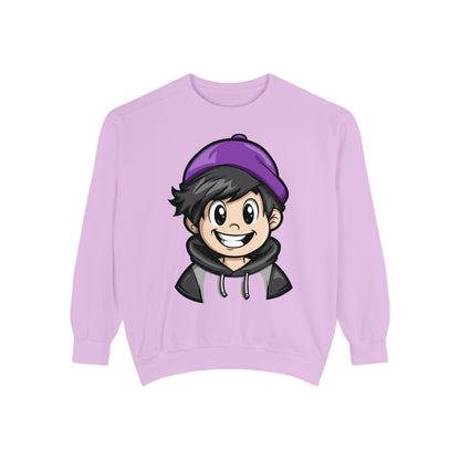 Men's Garment-Dyed Sweatshirt - Happy Vibes