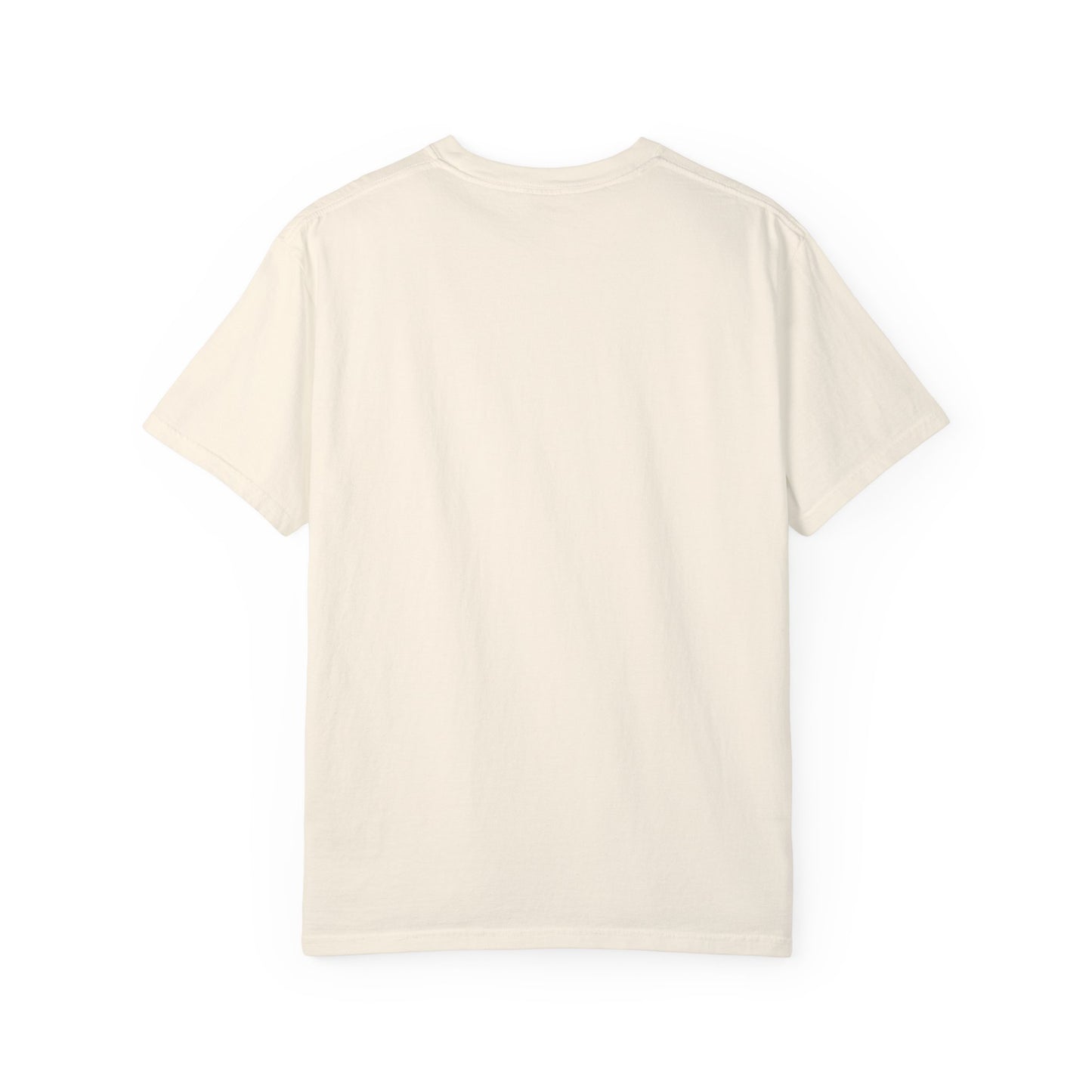 Unisex Garment-Dyed T-shirt - Journey of Heart - Train Tracks Coming out from Heart
