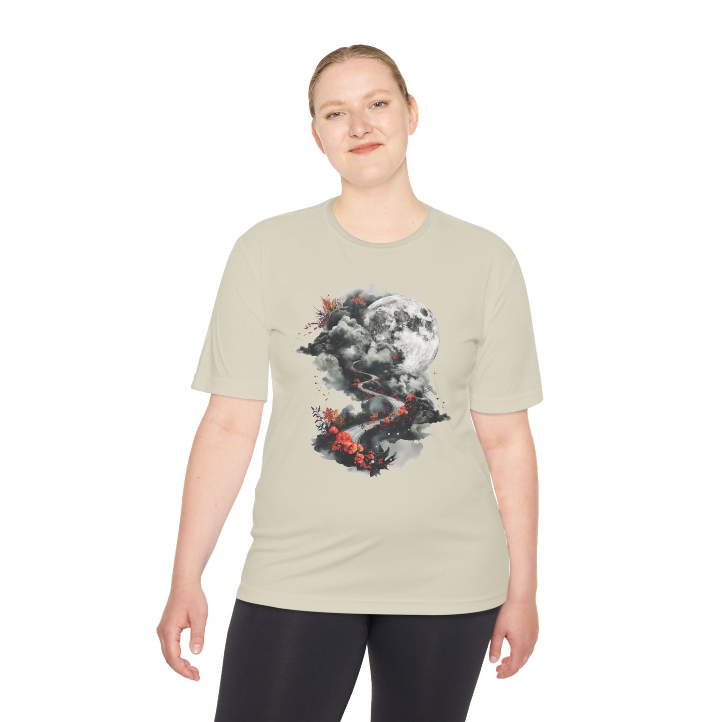 Unisex Wicking Tee Shirts - Beautiful Road Going up to Space T-shirt