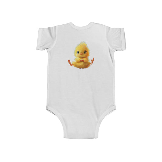 Cute Chick Infant Bodysuit - Adorable Baby Clothing for Spring Celebrations - Infant Fine Jersey Bodysuit